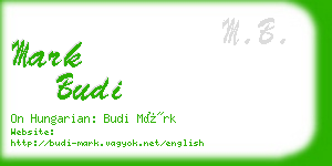 mark budi business card